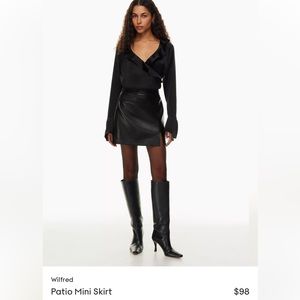 Wilfred Patio Mini Skirt Size 8 (Black)